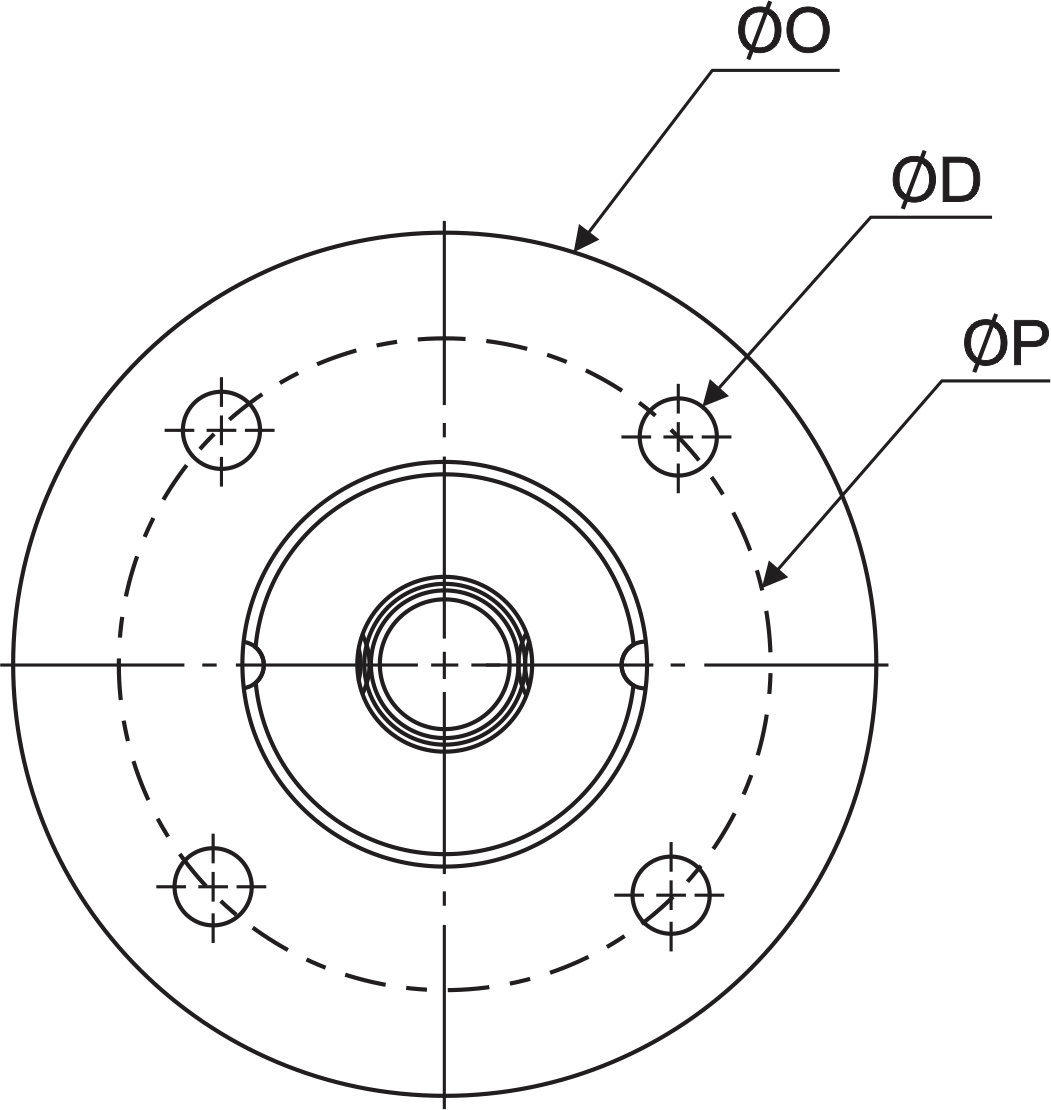 Circular flange circuit of hydraulic jack